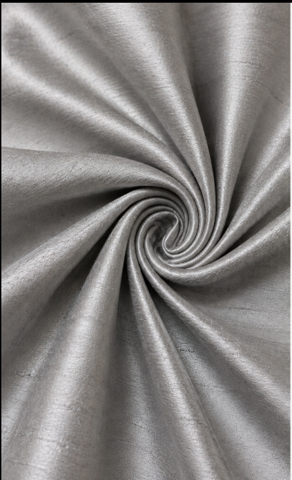 Silver Metallic Fine Silk